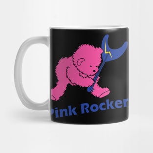 Pink Rocker Bear Punk Rocker Air Guitar Mug